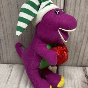 Vintage Barney Plush Dinosaur Christmas Holiday Gift Present Lyons 2003